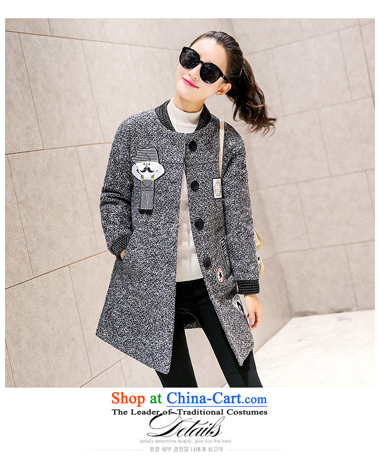 Cartoon embroidery thick and long)? sub-jacket Light Gray L picture, prices, brand platters! The elections are supplied in the national character of distribution, so action, buy now enjoy more preferential! As soon as possible.