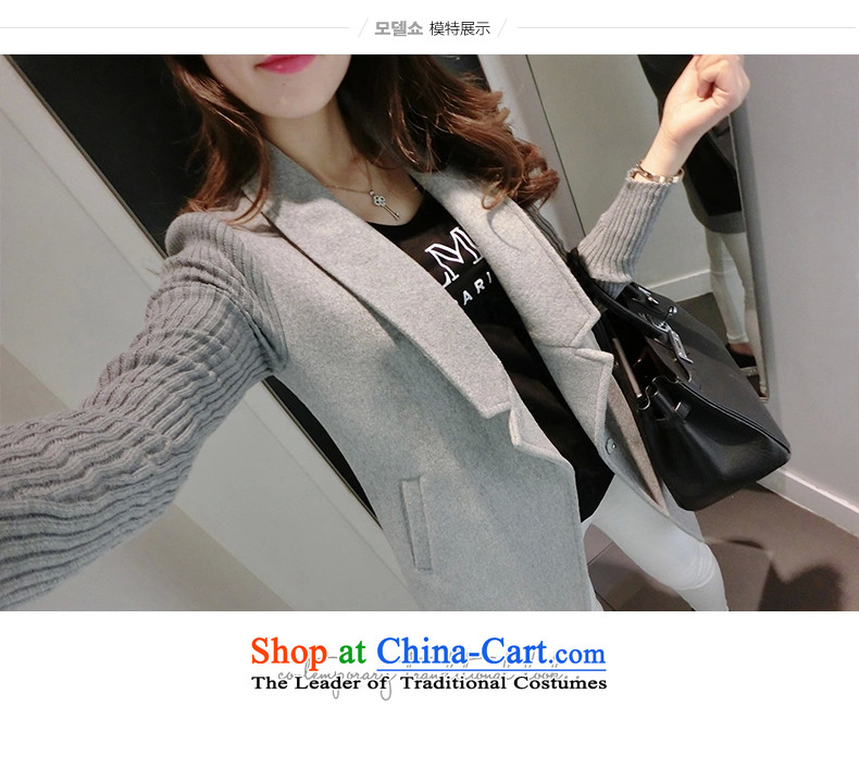Mrs. Mercy gross girls jacket? Long 2015 autumn and winter Korean version of large roll collar suit small stylish Knitted cuffs stitching coats RED M Gross? Picture, prices, brand platters! The elections are supplied in the national character of distribution, so action, buy now enjoy more preferential! As soon as possible.