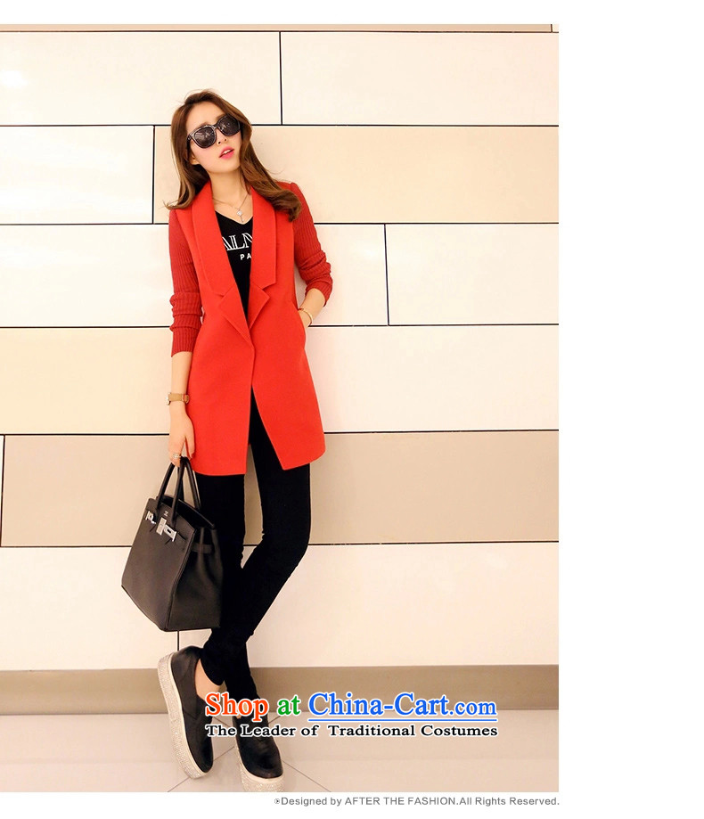 Mrs. Mercy gross girls jacket? Long 2015 autumn and winter Korean version of large roll collar suit small stylish Knitted cuffs stitching coats RED M Gross? Picture, prices, brand platters! The elections are supplied in the national character of distribution, so action, buy now enjoy more preferential! As soon as possible.