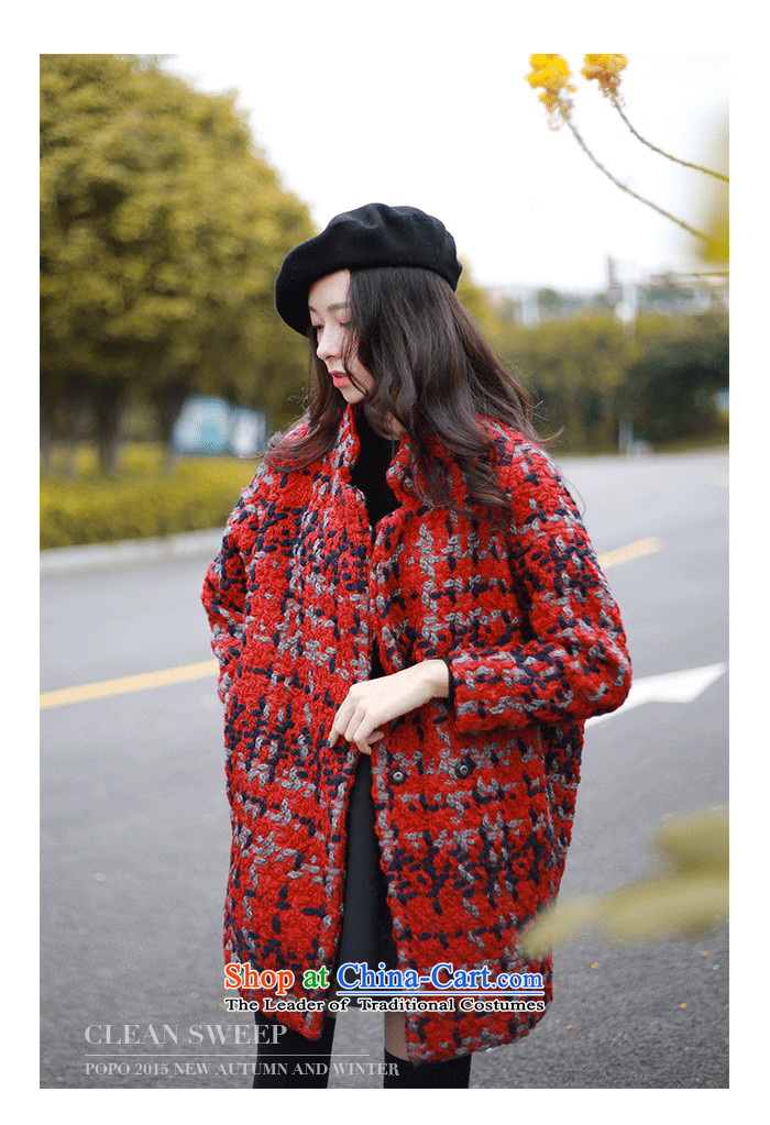 Guffy, gross? 2015 autumn and winter coats of Korean new women's loose video thin latticed coats that long thick hair? jacket female navy M picture, prices, brand platters! The elections are supplied in the national character of distribution, so action, buy now enjoy more preferential! As soon as possible.