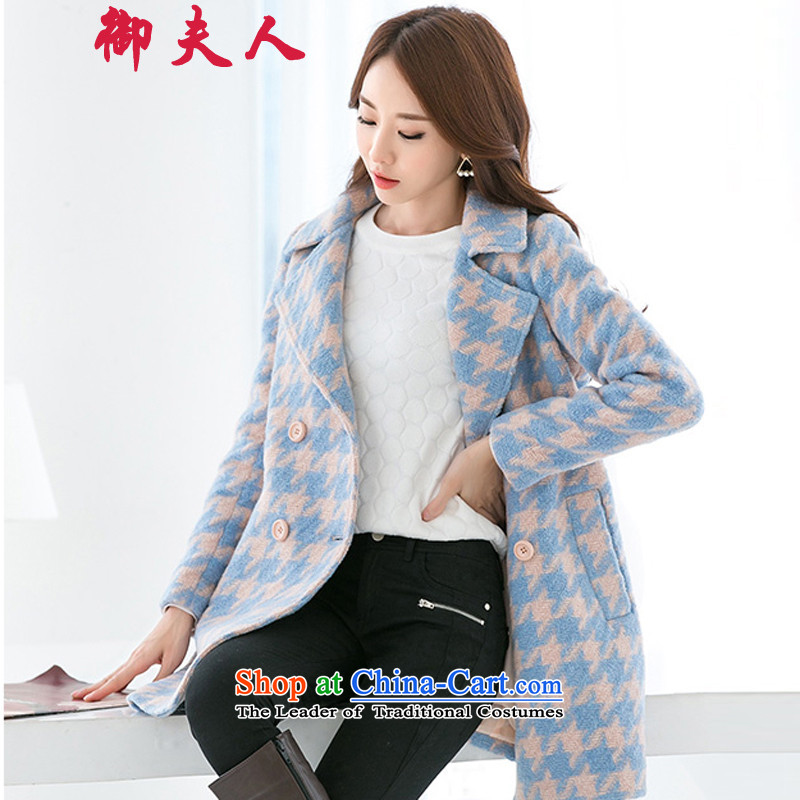 Mrs. Mercy in long coats gross? female 2015 autumn and winter decorated in a thick Korean Chidori Grid version? Jacket Color pictures gross L, Mrs. Mercy shopping on the Internet has been pressed.