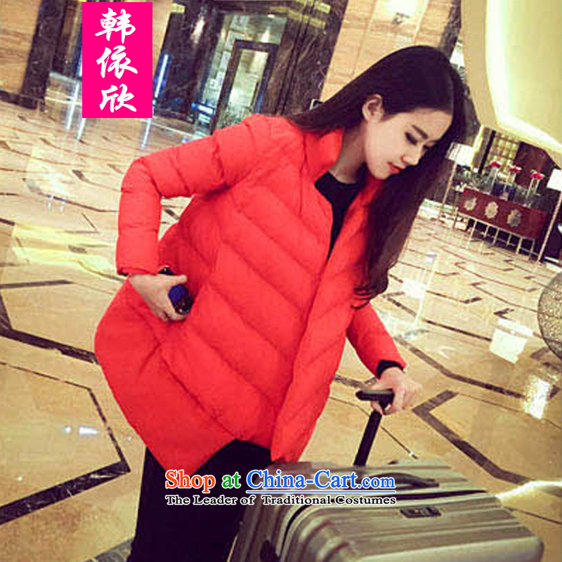 According to the Korea welcomes the 2015 autumn and winter new to increase women's thick cotton code jacket in mm thick long robe XXXL, Korea in accordance with the favorable red , , , shopping on the Internet
