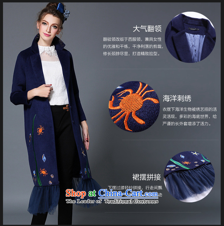  To bring about 215 Olympic aofuli autumn and winter load new to increase women's code gross? Long Female jacket a wool coat thick dark blue pre-sale XL pictures, prices, brand platters! The elections are supplied in the national character of distribution, so action, buy now enjoy more preferential! As soon as possible.