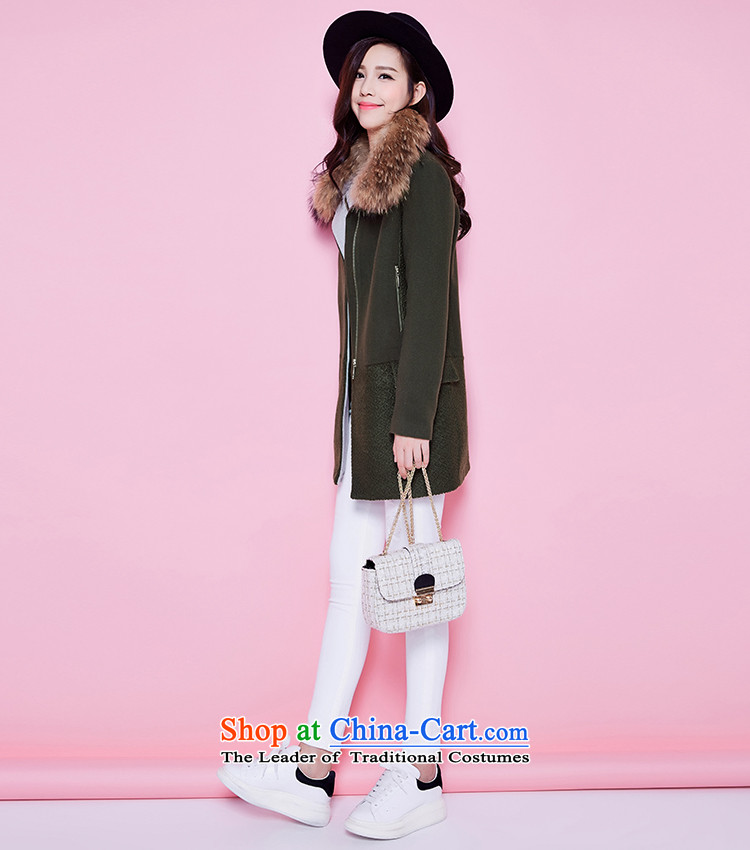 La Chapelle winter new nuclear sub gross for stitching fashion in the long hair? coats female army green S picture, prices, brand platters! The elections are supplied in the national character of distribution, so action, buy now enjoy more preferential! As soon as possible.