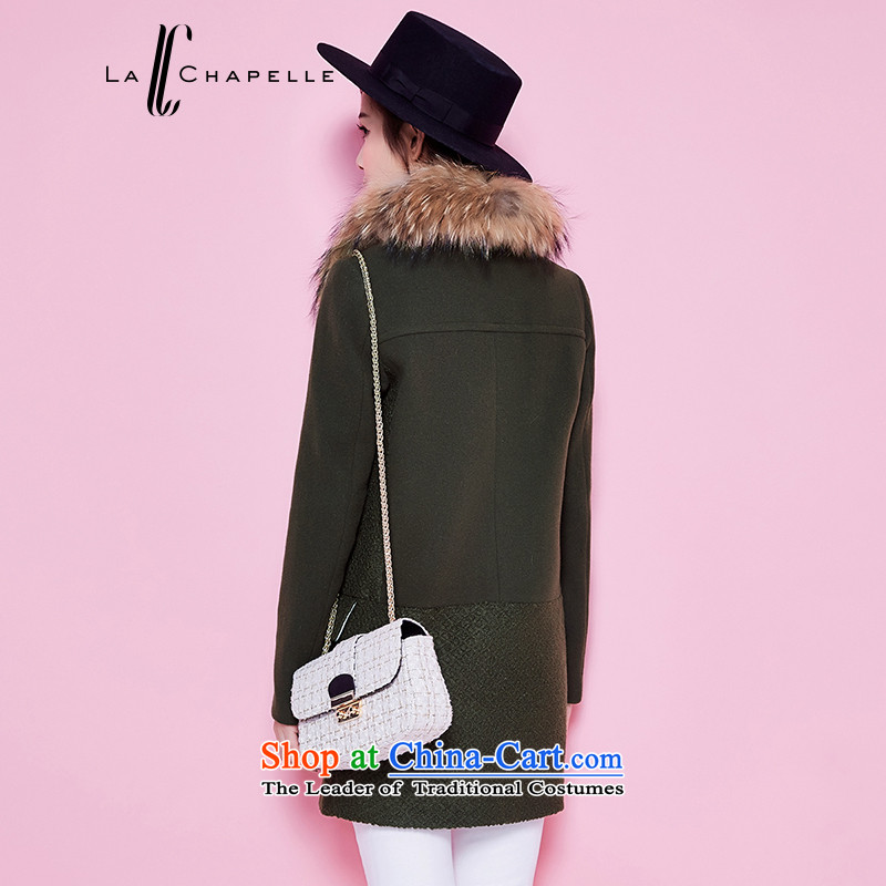 La Chapelle winter new nuclear sub gross for stitching fashion in the long hair? coats female army green S,la chapelle,,, shopping on the Internet