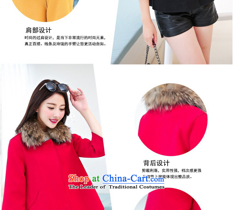 Gil Wo Ika 2015 Fall/Winter Collections Korean short of small-wind wool a jacket female long in Sau San cloak Connie sub-coats Yellow M picture, prices, brand platters! The elections are supplied in the national character of distribution, so action, buy now enjoy more preferential! As soon as possible.