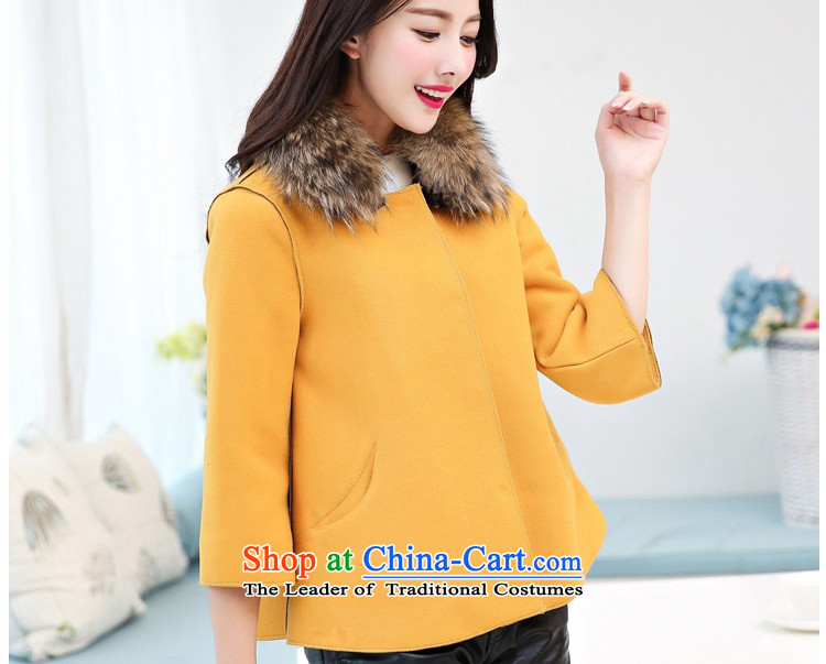Gil Wo Ika 2015 Fall/Winter Collections Korean short of small-wind wool a jacket female long in Sau San cloak Connie sub-coats Yellow M picture, prices, brand platters! The elections are supplied in the national character of distribution, so action, buy now enjoy more preferential! As soon as possible.