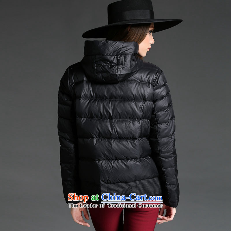 2015 winter clothing western new products new thick sister thick xl female jackets, cotton short cotton coat thick mm thick person video thin to Sau San cotton jacket black 5XL,BS,,, shopping on the Internet
