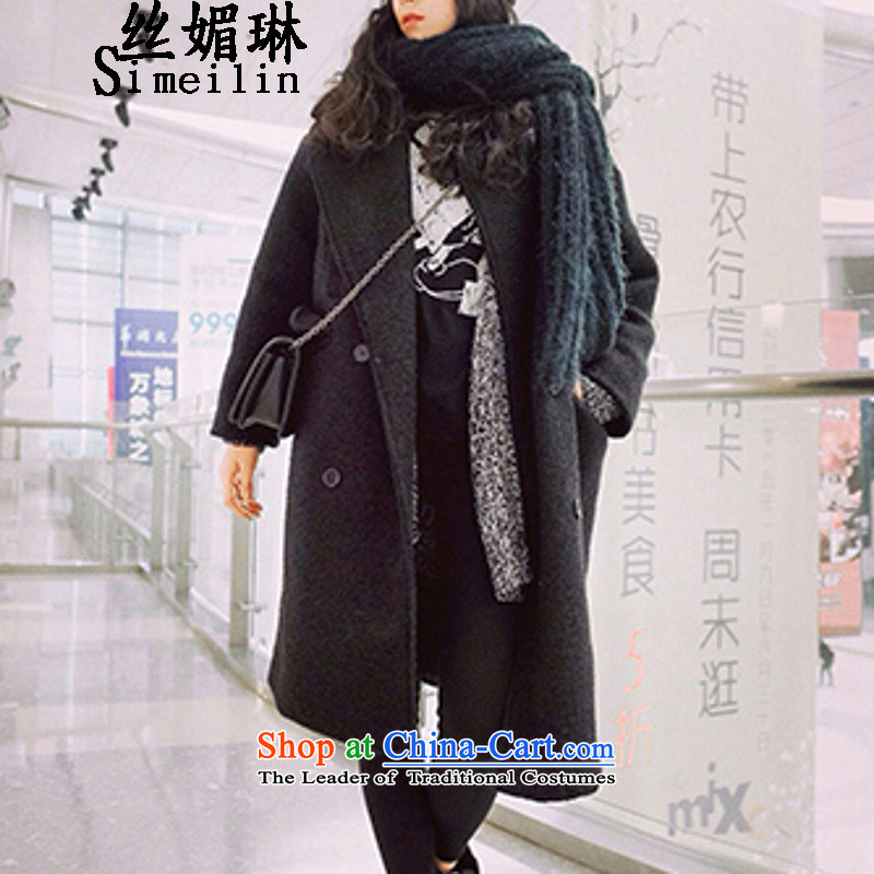 The population of autumn and winter 2015 Lin New Western gross jacket female wool?? coats that long, thick black jacket S population relaxd Mei Lin (simeilin) , , , shopping on the Internet