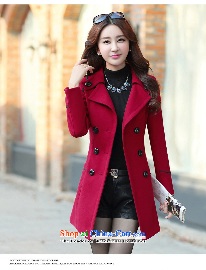 Pak point gross? female 2015 Autumn jacket for women Fall/Winter Collections new Korean long hair in Sau San? wine red cloak female 9600B XL Photo, prices, brand platters! The elections are supplied in the national character of distribution, so action, buy now enjoy more preferential! As soon as possible.