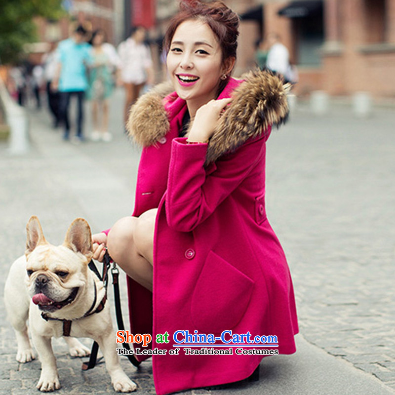 The OSCE detailed power? jacket women 2015 gross fall for women for winter new Korean version in Sau San long coats)? female red , L, Europe better Doyici 226B detailed power , , , shopping on the Internet