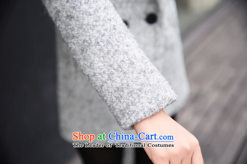 Gil Wo Ika 2015 new gross girls jacket? Long Fall/Winter Collections Korean women's young son lounge light gray overcoat M picture, prices, brand platters! The elections are supplied in the national character of distribution, so action, buy now enjoy more preferential! As soon as possible.