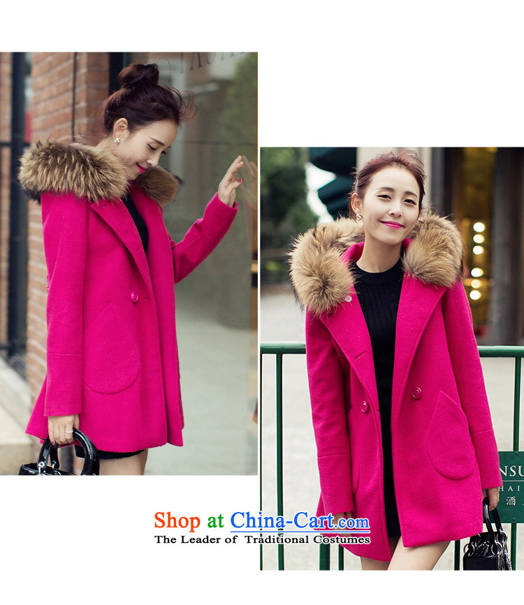 Clearwater Lai Hsiang gross? 2015 winter coats female new women in Korean long hair Sau San? female 226X coats of red L picture, prices, brand platters! The elections are supplied in the national character of distribution, so action, buy now enjoy more preferential! As soon as possible.