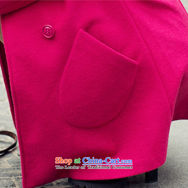 Clearwater Lai Hsiang gross? 2015 winter coats female new women in Korean long hair Sau San? female 226X coats of red , L, Clear Water, incense shopping on the Internet has been pressed.