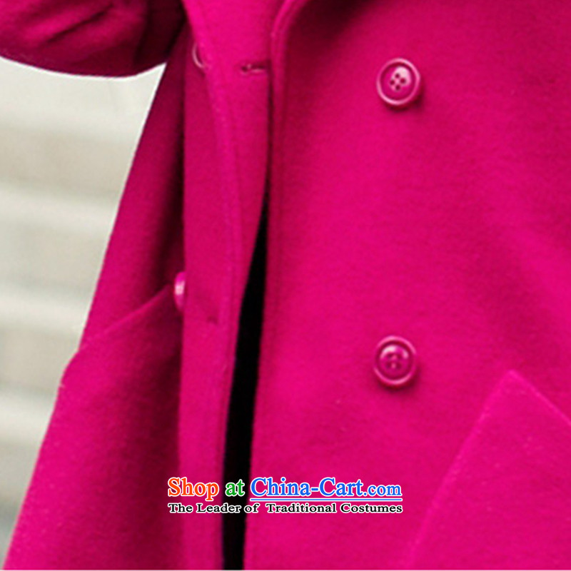 Clearwater Lai Hsiang gross? 2015 winter coats female new women in Korean long hair Sau San? female 226X coats of red , L, Clear Water, incense shopping on the Internet has been pressed.