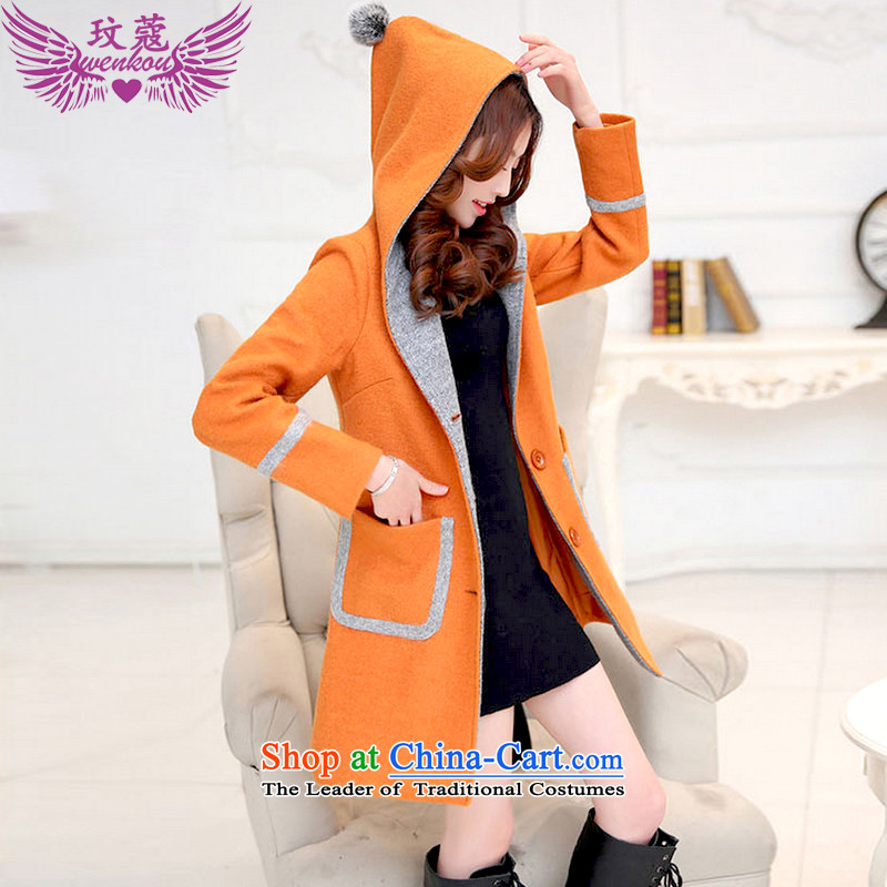 Coco Lee Curtis Institute gross jacket female autumn and winter? Female Cap woolen coat X5 and Sau San Staphylococcus?M