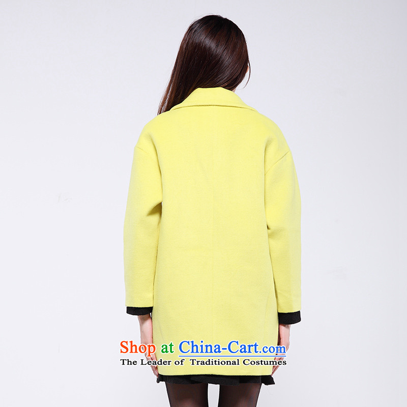 Flower to 2015 winter clothing new Korean loose video thin lapel gross fall/winter coats women? 30TD73555 lemonade Wong , flower to (duoyi) , , , shopping on the Internet