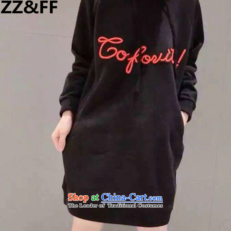 2015 New Korea Zz&ff version to xl autumn and winter female thick MM200 catty the lint-free video in thin long thick, black sweater XL,ZZ&FF,,, shopping on the Internet