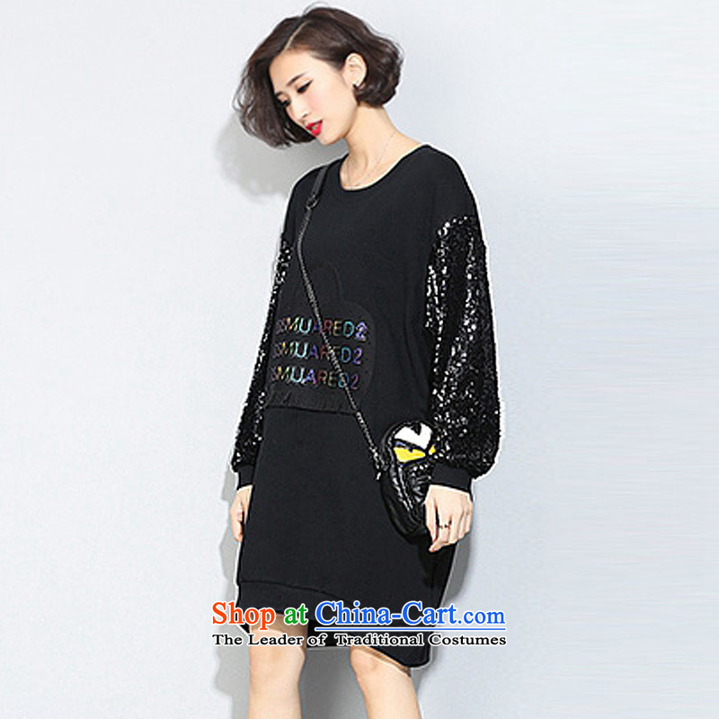 The staff of the Advisory Committee this autumn and winter load thick mm to increase women's code in forming the long long sleeved clothes yi skirts thick plus black sweater relaxd, lint-free code, dream of all of the Advisory Committee (mmys) , , , shopp