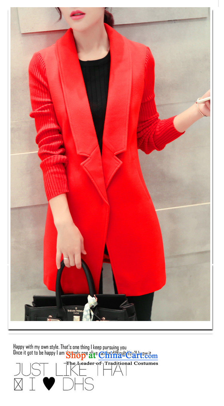 Yi impression of winter clothing new 2015 female Korean version of the long-sleeved sweater knit wool coat female video? Thin red windbreaker XL Photo, prices, brand platters! The elections are supplied in the national character of distribution, so action, buy now enjoy more preferential! As soon as possible.
