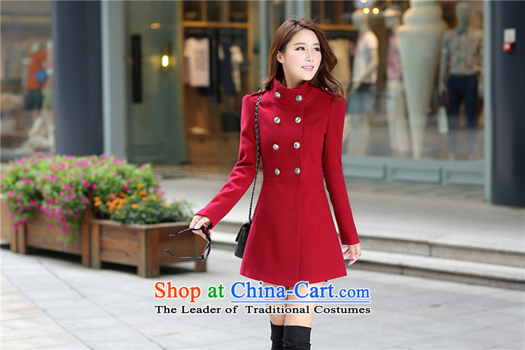 Prometheus Love Youth 2015 autumn and winter large new women's double-a wool coat in the Korean Sau San long wool coat women? wine red XL code picture, prices, brand platters! The elections are supplied in the national character of distribution, so action, buy now enjoy more preferential! As soon as possible.