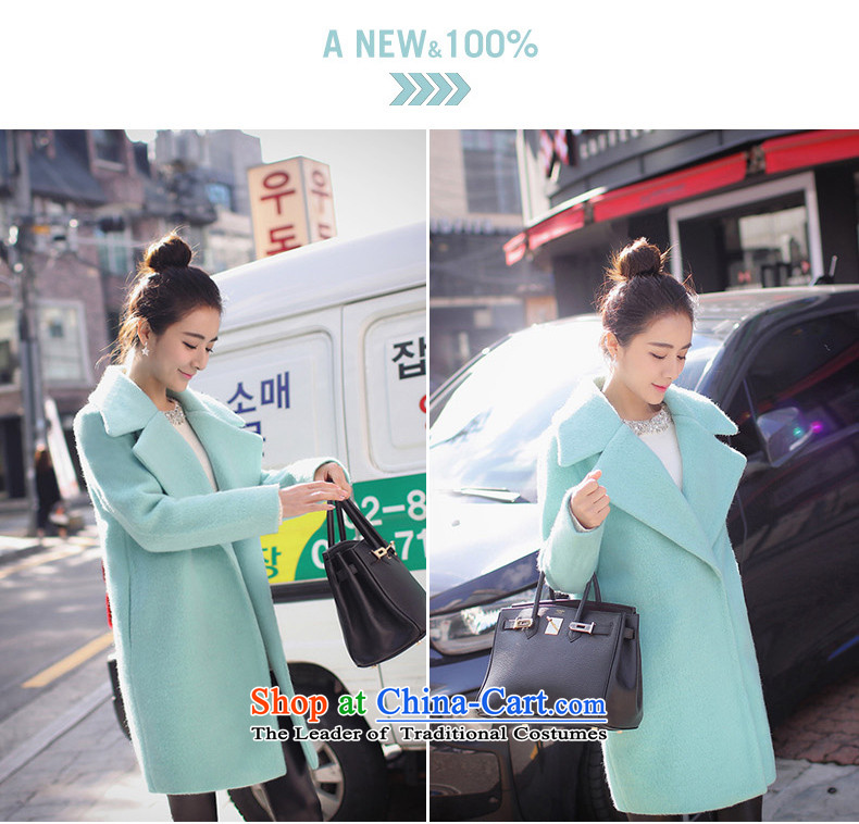 Rafael CORREA Vanina 2015 autumn and winter new gross girls jacket? Long Korean small fresh thick a wool coat mint green L picture, prices, brand platters! The elections are supplied in the national character of distribution, so action, buy now enjoy more preferential! As soon as possible.