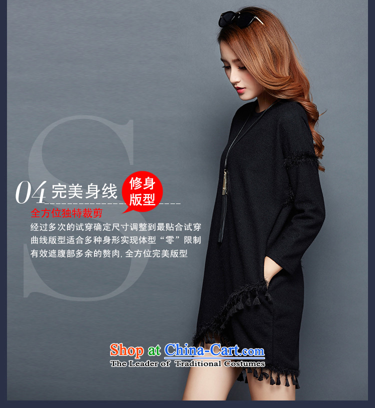 Yuan slot in the 2015 winter clothing new Korean Edition to increase the number of women with loose black poverty graphics plus mm thin thick wool thick knitwear dresses YD715 3XL black picture, prices, brand platters! The elections are supplied in the national character of distribution, so action, buy now enjoy more preferential! As soon as possible.