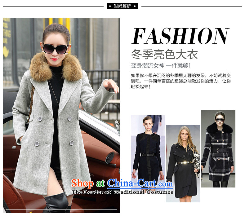 Xuan ina 2015 autumn and winter coats gross new stylish nagymaros for?, double-in Sau San long girl in Gray L picture, prices, brand platters! The elections are supplied in the national character of distribution, so action, buy now enjoy more preferential! As soon as possible.