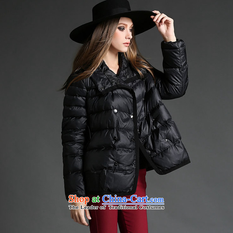 Elizabeth Western thick sister discipline to increase women's code 2015 autumn and winter new mm thick cotton clothing) Women's short jacket cotton coat ZR2175- black 4XL, discipline Windsor shopping on the Internet has been pressed.