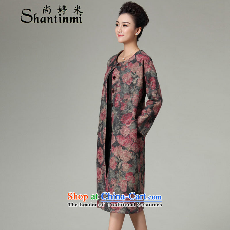 Yet Ting m winter clothing new Chinese Folk Wind stamp retro hair? long coats middle-aged female replacing warm? A4 Red Jacket gross cotton waffle M, yet the Ting m (shantinmi) , , , shopping on the Internet
