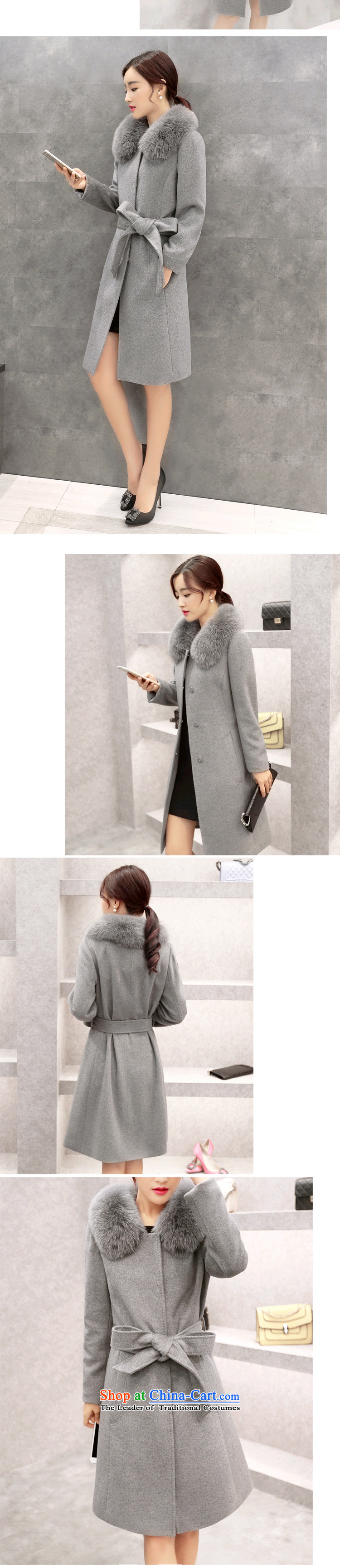 Chu Chien 2015 winter clothing new nagymaros for Sau San tie a wool coat gray XXL picture, prices, brand platters! The elections are supplied in the national character of distribution, so action, buy now enjoy more preferential! As soon as possible.