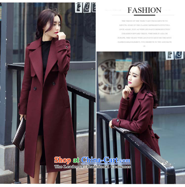 Dream involved clearly 2015 Fall/Winter Collections gross? female Korean version of the jacket long thin temperament is video Sau San sub-wool coat? wine red XL Photo, prices, brand platters! The elections are supplied in the national character of distribution, so action, buy now enjoy more preferential! As soon as possible.