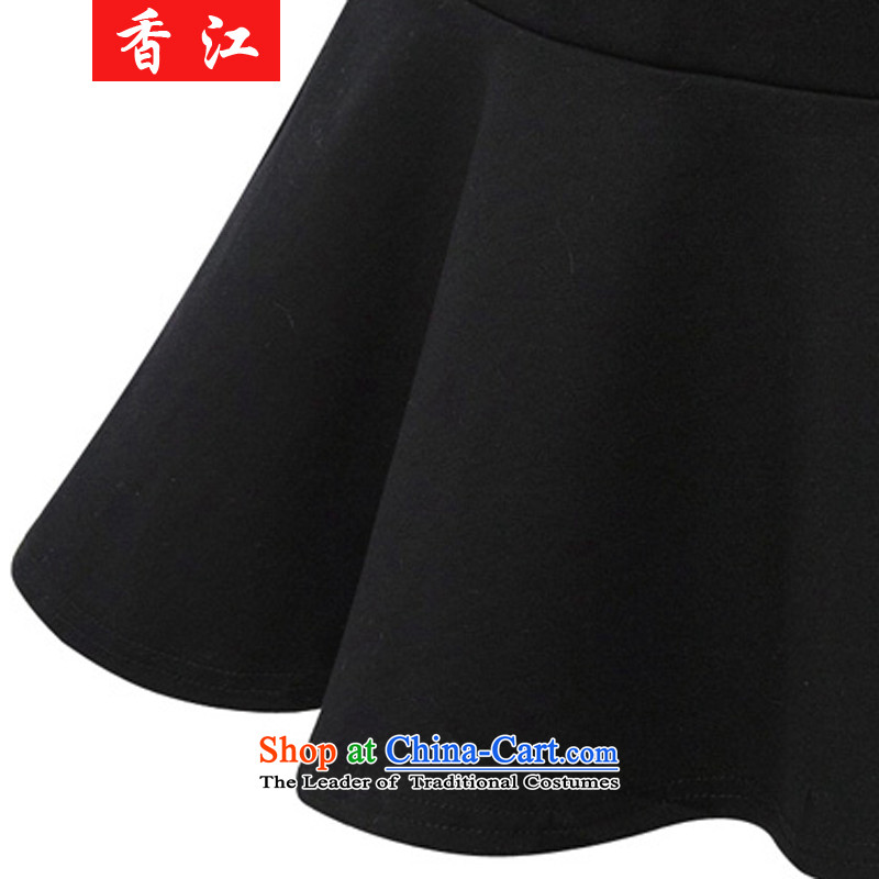 Xiang Jiang thick winter 2015 sister new larger women forming the thin clothes on video winter clothing in mm long) lint-free thick long-sleeved skirt was 6,352 large black 3XL, Xiangjiang , , , shopping on the Internet