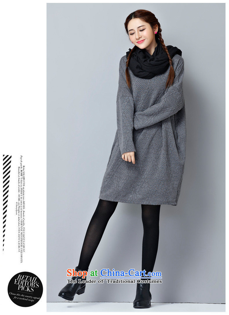 2015 Autumn and Winter Korea MEISUDI version of large numbers of ladies to intensify the loose video clip cotton waffle forming the thin clothes wild long-sleeved black skirt are loose) code (pictures, prices, brand platters! The elections are supplied in the national character of distribution, so action, buy now enjoy more preferential! As soon as possible.