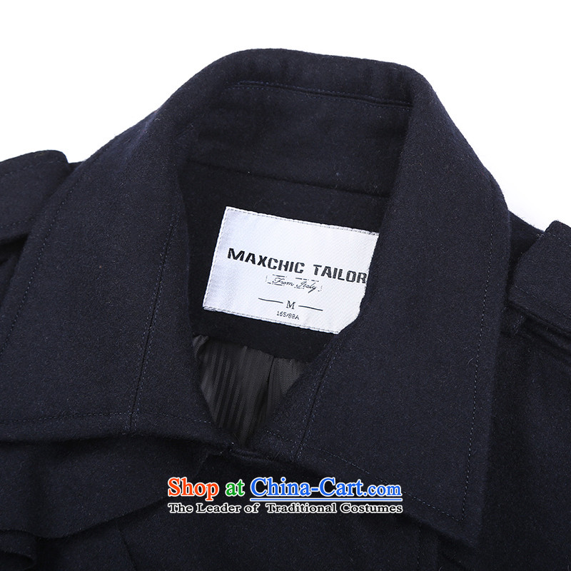 2015 winter Princess Hsichih maxchic modern edging puzzle pieces? coats jacket Sau San Mao 22682 blue , L, Princess (maxchic Hsichih shopping on the Internet has been pressed.)