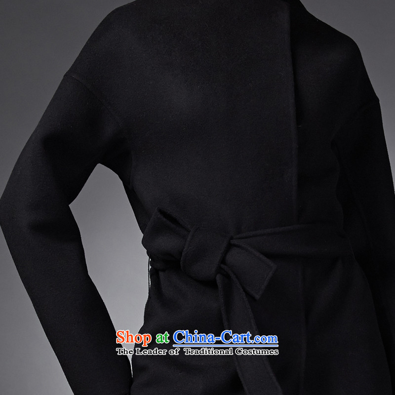 2015 winter Princess Hsichih maxchic stylish and neat wrapped) double-side of the woolen coat 22742 Black , L, Princess (maxchic Hsichih shopping on the Internet has been pressed.)