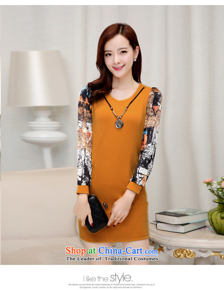 The Pearl of the Nga 2015 autumn and winter Korean new large long-sleeved blouses chiffon dress in long skirt XYZ6715# forming the Sau San Red L picture, prices, brand platters! The elections are supplied in the national character of distribution, so action, buy now enjoy more preferential! As soon as possible.