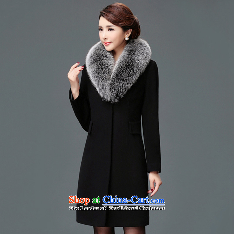 Scented Winter 2015 new aristocratic wind emulation Fox for Gross Gross V1840 jacket coat? black , L, scented (piaoxiang) , , , shopping on the Internet