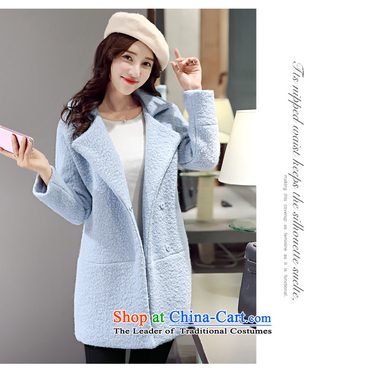 The law was in Dili Gross Qi? 2015 autumn and winter coats women for women in the new long Korean Modern graphics thin thickened Sau San lapel gross flows of female jacket coat? light blue cotton load pictures, M. price, brand platters! The elections are supplied in the national character of distribution, so action, buy now enjoy more preferential! As soon as possible.