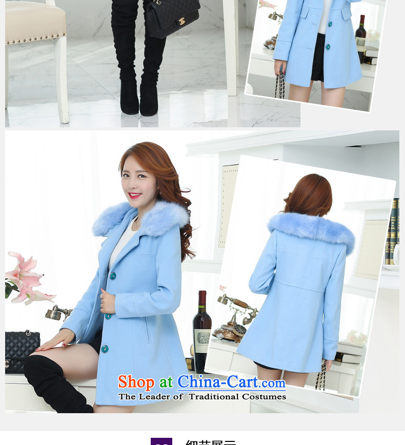 Quarter to Jacob autumn and winter 2015 new) Long Nagymaros collar Korean windbreaker winter coats women 1802 gross?  XXXL Blue Photo, prices, brand platters! The elections are supplied in the national character of distribution, so action, buy now enjoy more preferential! As soon as possible.