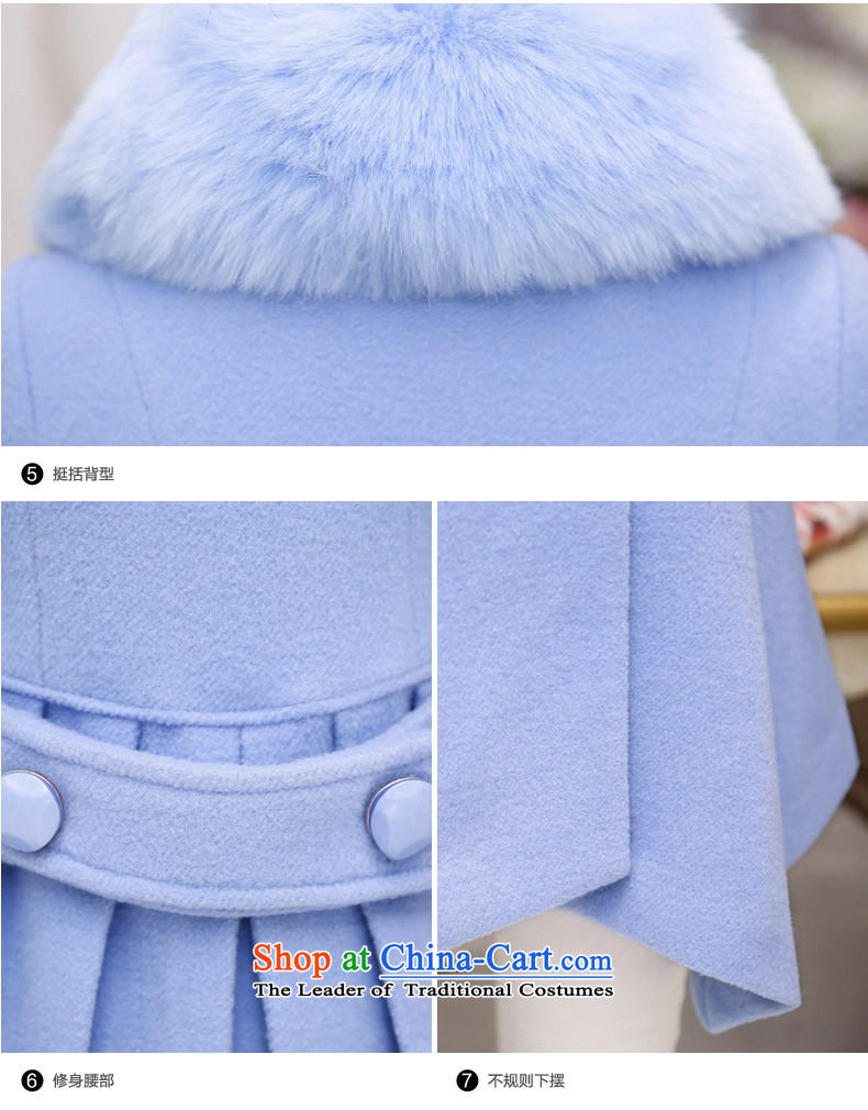 11.11 At the same price! In the long hair for Sau San? coats aqua-blue M picture, prices, brand platters! The elections are supplied in the national character of distribution, so action, buy now enjoy more preferential! As soon as possible.