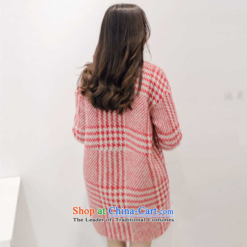 Van de  2015 Women's new women's new Korean loose video in thin long a wool coat cocoon-thick wool coat women? Ruby Red M van de shopping on the Internet has been pressed.