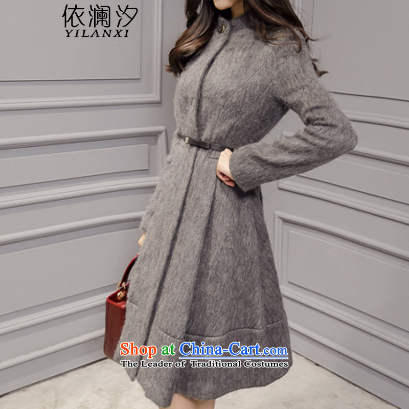 In accordance with the European site 2015 World Hsichih autumn and winter new gross? female Sau San foutune jacket video in the thin long a wool coat female 8,198 gray XXL aristocratic temperament, in accordance with the World Hsichih shopping on the Inte