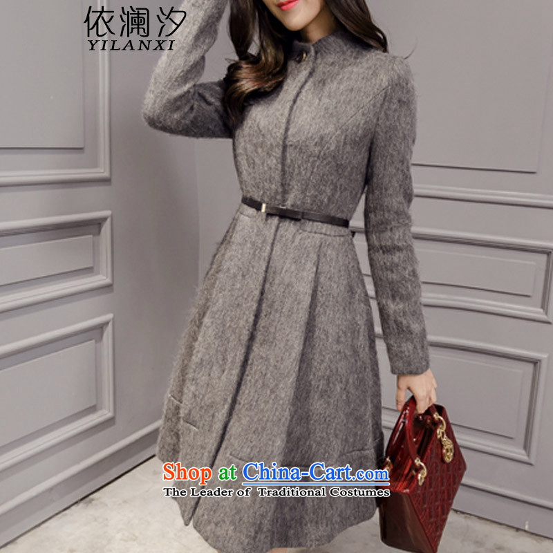 In accordance with the European site 2015 World Hsichih autumn and winter new gross? female Sau San foutune jacket video in the thin long a wool coat female 8,198 gray XXL aristocratic temperament, in accordance with the World Hsichih shopping on the Inte