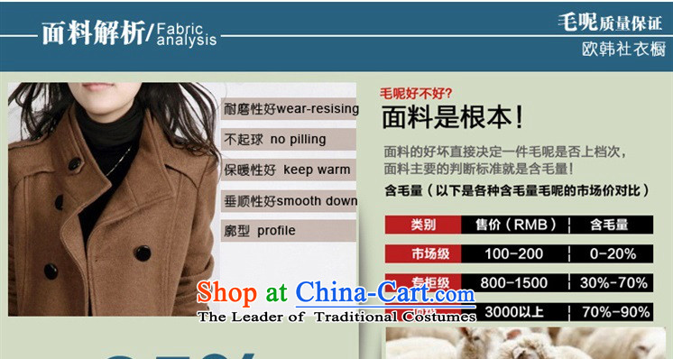In accordance with the world gross Hsichih girls jacket? Long Sau San video thin 2015 autumn and winter new thick a wool coat Korean wind jacket and color 2XL Photo 3330, prices, brand platters! The elections are supplied in the national character of distribution, so action, buy now enjoy more preferential! As soon as possible.