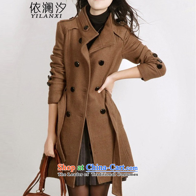 In accordance with the world gross Hsichih girls jacket? Long Sau San video thin 2015 autumn and winter new thick a wool coat Korean Wind Jacket 3330 and color2XL