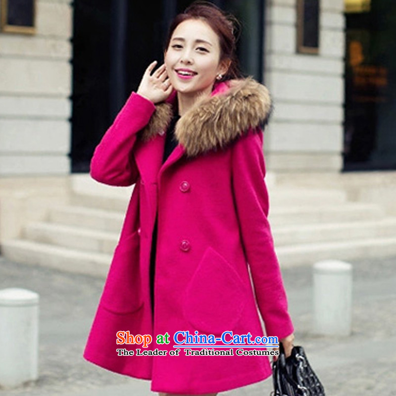 Yi Jin Won Edition products long coats of gross? NRJ8868 red, L, Yi Jin (epcen NO.) , , , shopping on the Internet