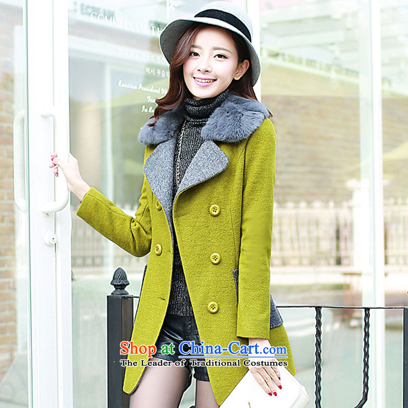 8Pak Long Nagymaros collar gross? lime green L jacket 8po shopping on the Internet has been pressed.