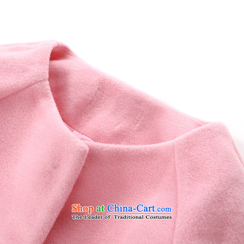 8In the pearl of the nail pocket Pak Long single row clip hair? 11916 Female coats pink XL, silk Park shopping on the Internet has been pressed.