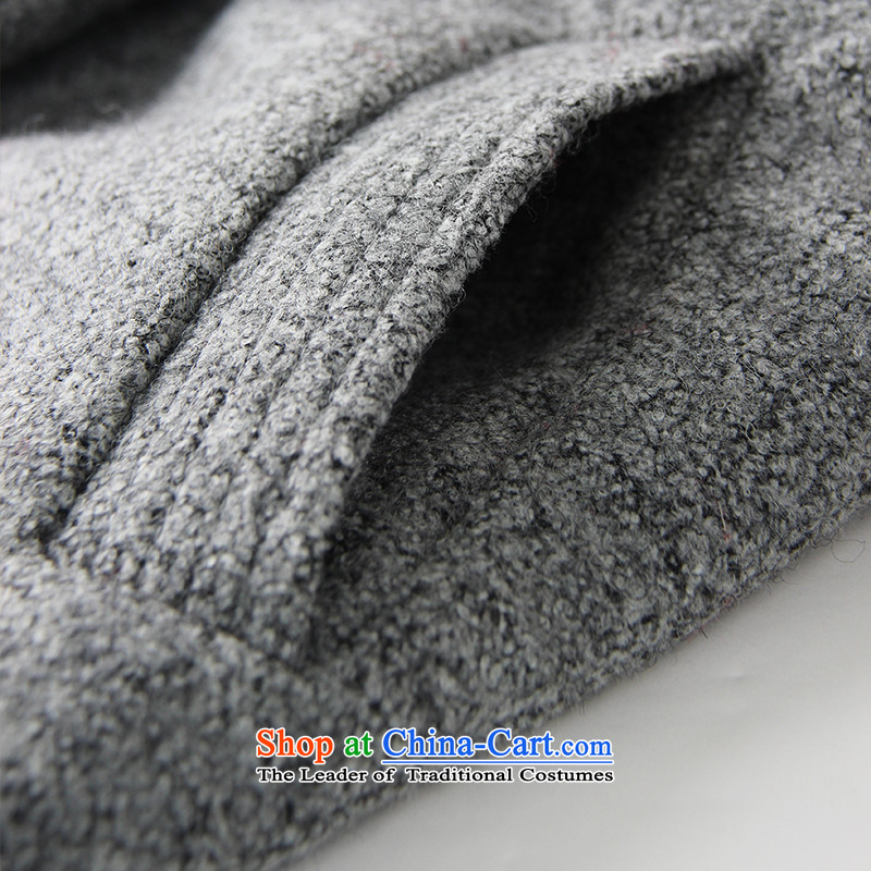 Pure color in long Sau San Lapel Warm gray overcoat so gross M Xin, Chemist (XINYARAN) , , , shopping on the Internet